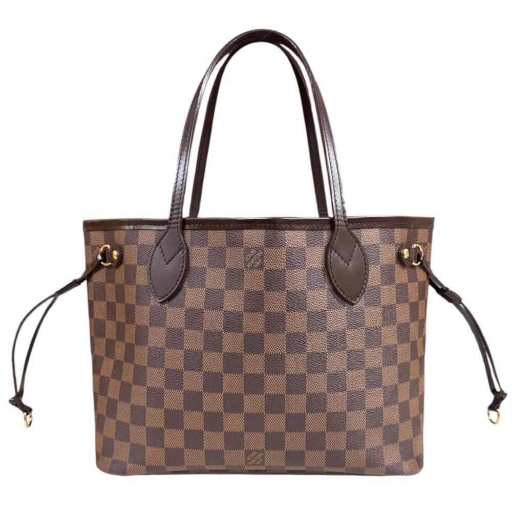 Louis Vuitton Neverfull PM Damier Tote Bag, Canvas N51109 Brown, Women's LOUI...
